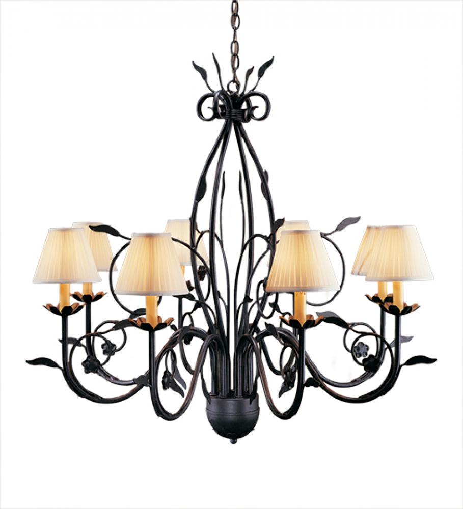 36&#34; Wide Bordeaux 8 Light Chandelier