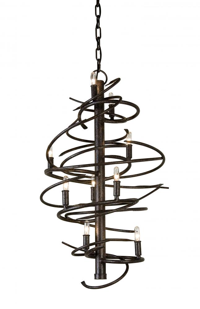 18&#34; Wide Cyclone 9 Light Chandelier