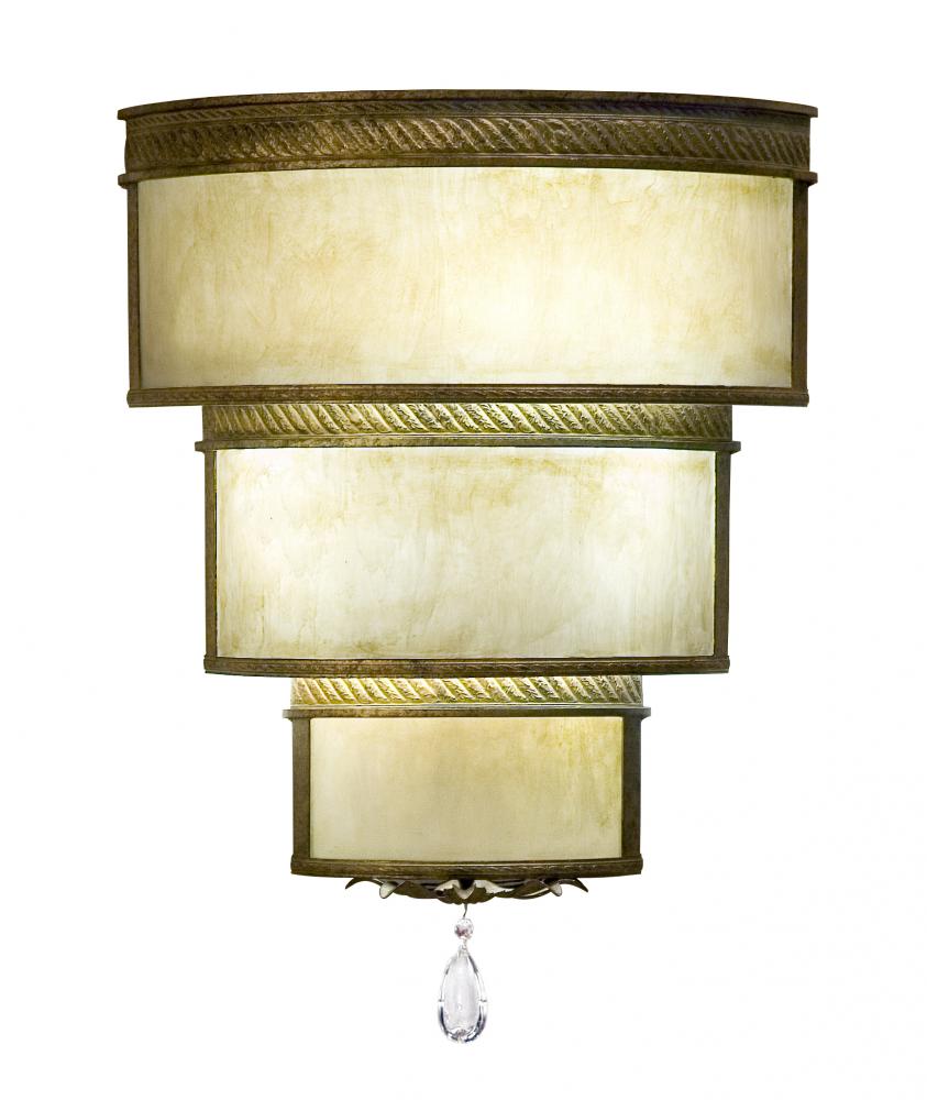 18&#34; Wide Rope Trimmed Cilindro Wall Sconce