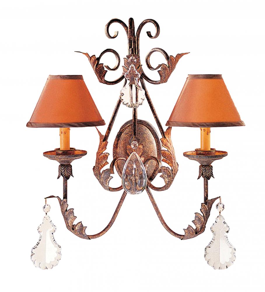 21&#34; Wide French Elegance 2 Light Wall Sconce