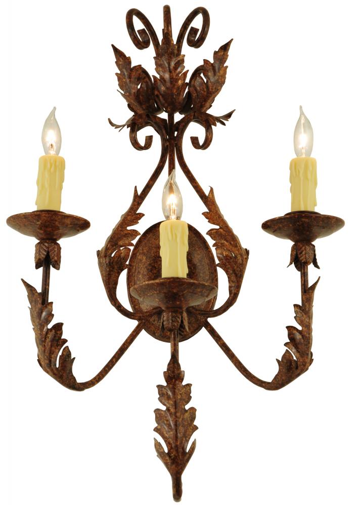 16.5&#34;W French Elegance 3 LT Wall Sconce