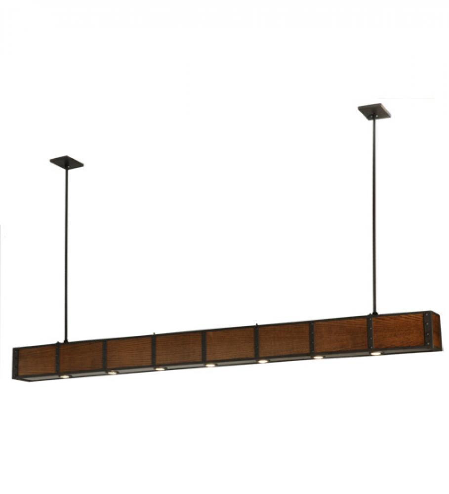 96&#34;L Giradeau Wood Beam Oblong Pendant