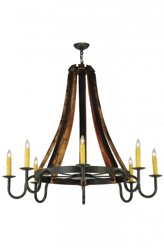 48&#34;W Barrel Stave Madera 8 LT Chandelier