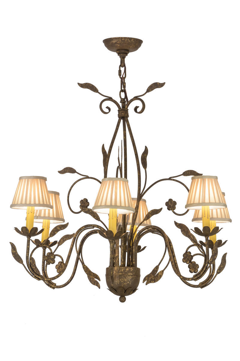 30&#34;W Bordeaux 6 LT Chandelier