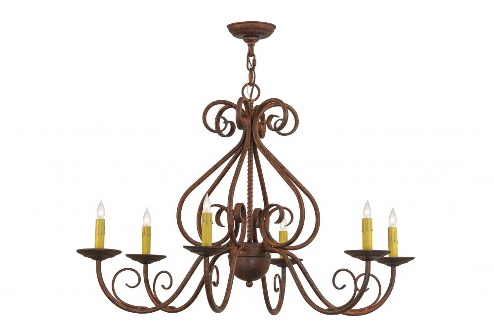 36&#34; Wide Jenna 6 Light Chandelier