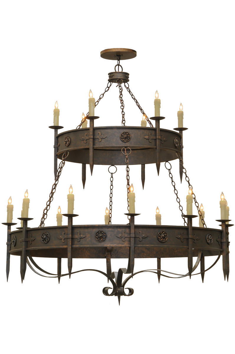 69&#34;W Calandra 18 LT Two Tier Chandelier