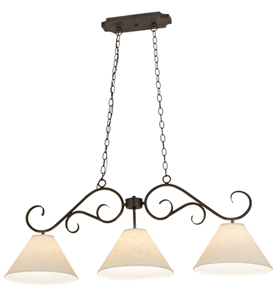 48&#34; Long Bristol 3 Light Oblong Pendant