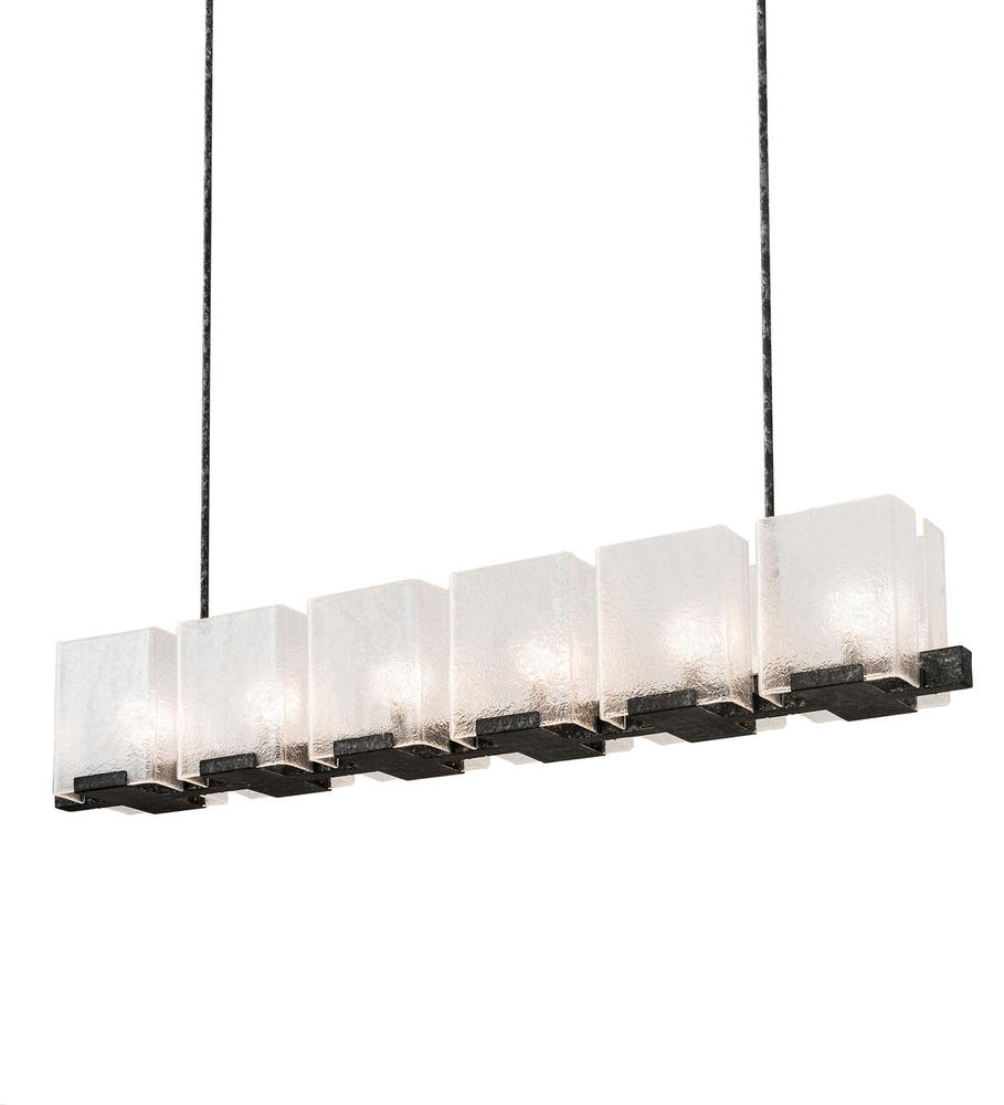 60&#34;L Ice Cube 6 LT Oblong Chandelier