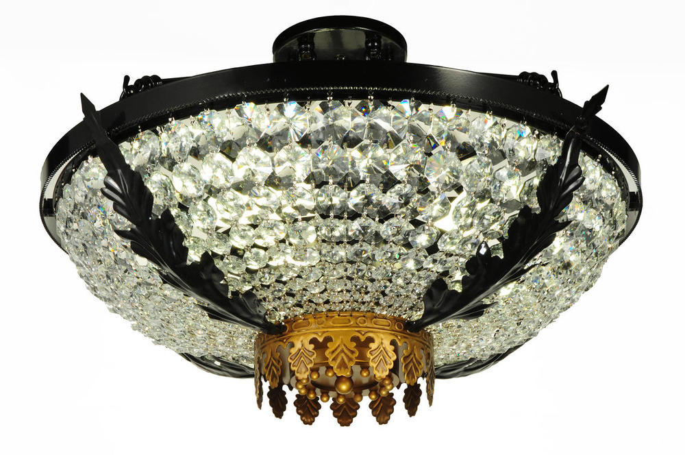 24&#34; Wide Chrisanne Crystal Flushmount