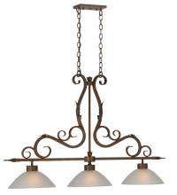 2nd Avenue Designs White 115763 - 49&#34; Long Zamora 3 Light Island Pendant