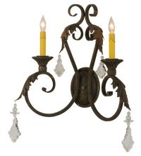 2nd Avenue Designs White 116398 - 19&#34;W Josephine 2 LT Wall Sconce