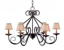 2nd Avenue Designs White 116413 - 36&#34; Wide Jenna 6 Light Chandelier