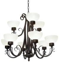 2nd Avenue Designs White 116424 - 36&#34; Wide Mirasol 9 Light Chandelier