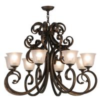 2nd Avenue Designs White 120273 - 37&#34;W Belvedere 8 LT Chandelier