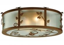 2nd Avenue Designs White 131220 - 30&#34; Wide Oak Leaf & Acorn Flushmount