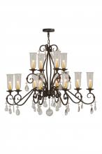 2nd Avenue Designs White 142887 - 48&#34;W Zola 12 LT Two Tier Chandelier