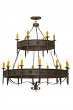 2nd Avenue Designs White 145304 - 69&#34;W Calandra 18 LT Two Tier Chandelier