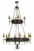 2nd Avenue Designs White 145936 - 48&#34;W Lorenzo 12 LT Two Tier Chandelier