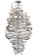 2nd Avenue Designs White 148175 - 30&#34;W Cyclone 18 LT W/Glass Shades Chandelier