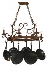 2nd Avenue Designs White 149135 - 36&#34; Long Handforged Oval 6 Light Pot Rack