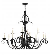 2nd Avenue Designs White 150271 - 54&#34;W Cypress 12 LT Chandelier