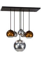 2nd Avenue Designs White 151942 - 36&#34;L Bola Metalica 6 LT Pendant