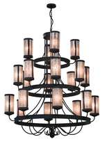 2nd Avenue Designs White 156557 - 60&#34;W Nehring 20 LT Three Tier Chandelier