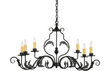 2nd Avenue Designs White 157238 - 42&#34;L Augusta 6 LT Oblong Chandelier