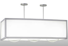 2nd Avenue Designs White 159715 - 44&#34;L Quadrato Convex 3 LT Oblong Pendant