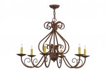 2nd Avenue Designs White 160224 - 36&#34; Wide Jenna 6 Light Chandelier