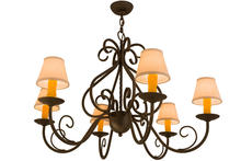 2nd Avenue Designs White 160717 - 36&#34;W Jenna 6 LT Chandelier