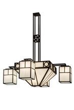 2nd Avenue Designs White 164027 - 60"W Mission Chic 4 LT Chandelier