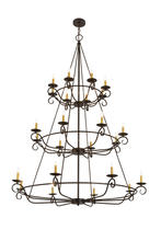 2nd Avenue Designs White 166524 - 60&#34;W Estrella 24 LT Three Tier Chandelier