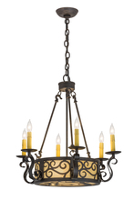 2nd Avenue Designs White 170227 - 24"W Delano 6 LT Chandelier