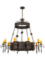 2nd Avenue Designs White 171606 - 54&#34;W Diamante 10 LT Chandelier