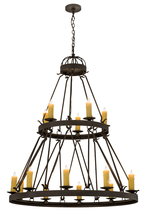 2nd Avenue Designs White 172303 - 48&#34;W Lakeshore 15 LT Two Tier Chandelier