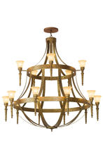 2nd Avenue Designs White 176602 - 72&#34;W Pontoise 15 LT Chandelier