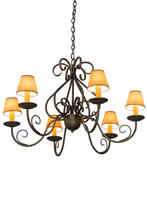 2nd Avenue Designs White 182593 - 36&#34; Wide Jenna 6 Light Chandelier