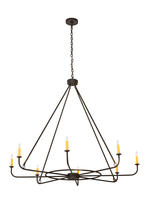 2nd Avenue Designs White 183491 - 57&#34;W Brach Ring 8 LT Chandelier