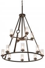 2nd Avenue Designs White 189559 - 38&#34;W Loxley Hugo 12 LT Chandelier