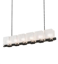 2nd Avenue Designs White 190616 - 60&#34;L Ice Cube 6 LT Oblong Chandelier