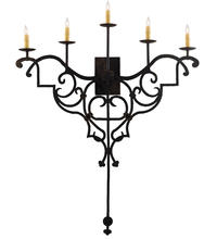 2nd Avenue Designs White 198848 - 36&#34; Wide Fleur De Lys 5 LT Wall Sconce