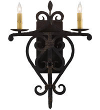 2nd Avenue Designs White 198850 - 15&#34; Wide Fleur de Lys 2 LT Wall Sconce