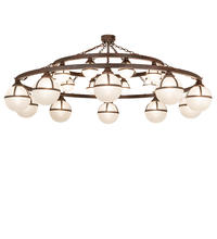 2nd Avenue Designs White 200284 - 84&#34; Wide Bola Tavern 20 Light Two Tier Chandelier