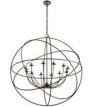 2nd Avenue Designs White 204082 - 54&#34; Wide Atom Enerjisi 12 Light Chandelier