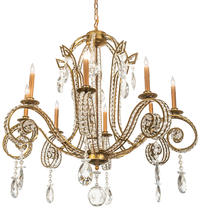 2nd Avenue Designs White 204918 - 40&#34; Wide Lucerne 8 Light Chandelier