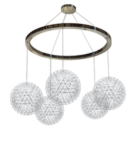 2nd Avenue Designs White 219816 - 131&#34; Wide Geosphere 5 Light Chandelier