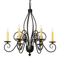 2nd Avenue Designs White 227498 - 28&#34; Wide Squire 6 Light Chandelier