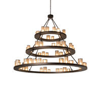 2nd Avenue Designs White 238892 - 72&#34; Wide Loxley Shelburne 3 Tier Chandelier