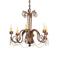 2nd Avenue Designs White 249787 - 30&#34; Wide Lindsay 6 Light Chandelier